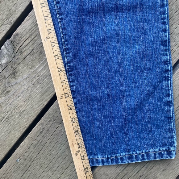 TOMMY HILFIGER Vintage Cropped Wide Leg Jeans Blue Denim Size 8 - Picture 4 of 12